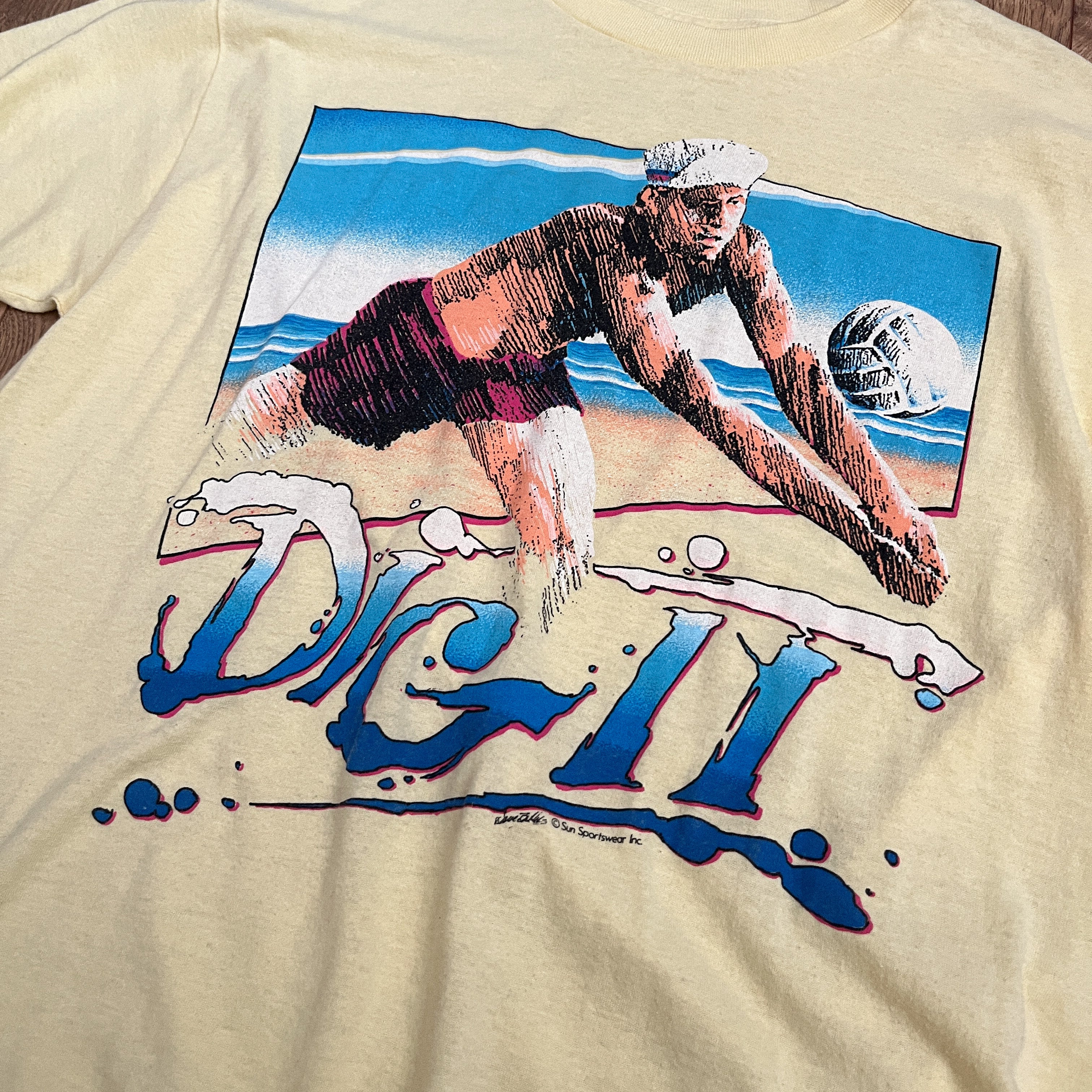 Maillot Volley-ball Vintage Cuba Années 70 N°3 – Porté – Bleu Homme